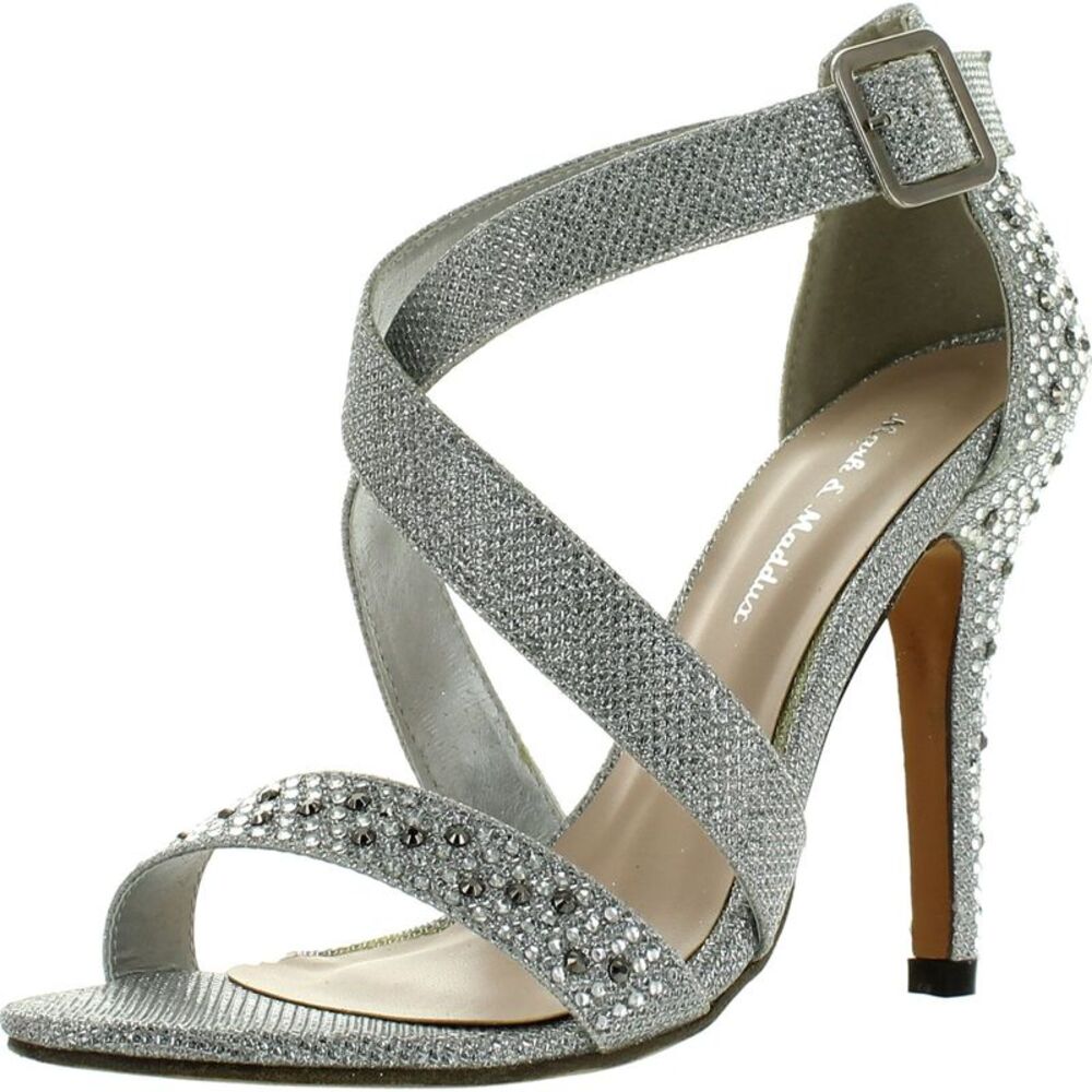 Mark and Maddux Common-01A Silver Womens sandals 5.5 NEW